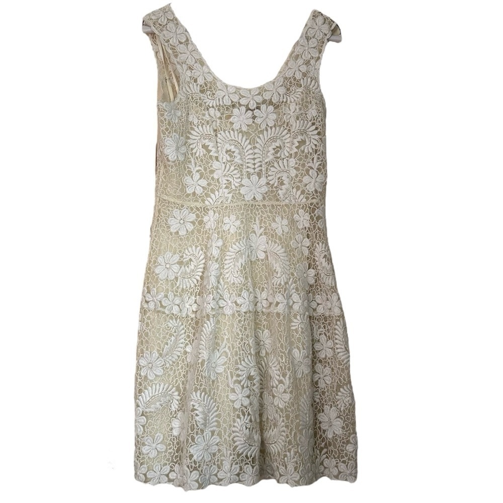 Yoana Baraschi Dress Silk Lace Cream Size 6